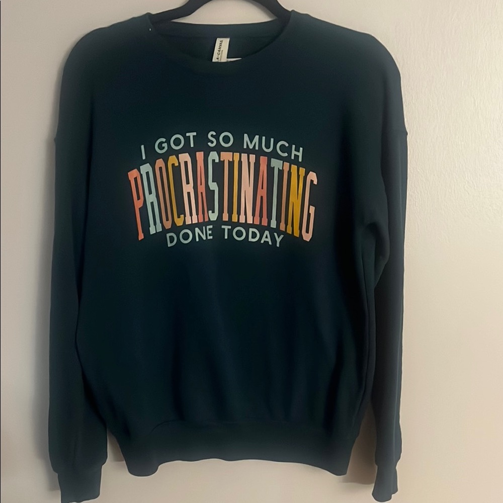 Men's Black Sweater with Colorful Print